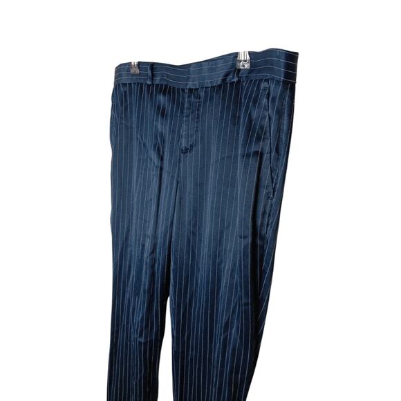 Banana Republic Navy Pinstripe Pants Avery Fit Size 2 Slim Straight Career - Picture 6 of 16